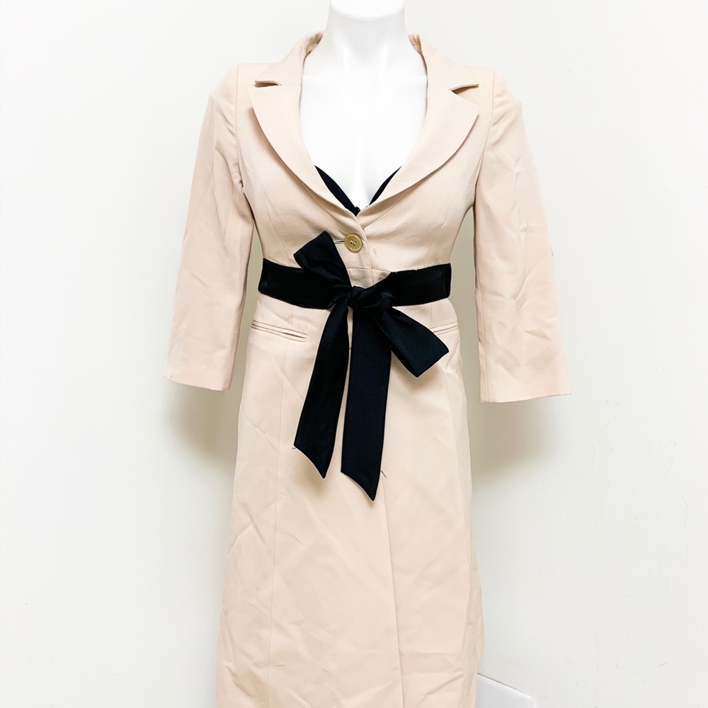 RED VALENTINO  Beige & Pink Jacket Coat Trench